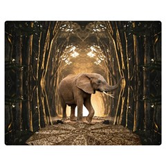 Sculpture Travel Outdoor Nature Elephant Double Sided Flano Blanket (medium)  by Wegoenart