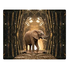 Sculpture Travel Outdoor Nature Elephant Double Sided Flano Blanket (large)  by Wegoenart