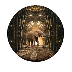 Sculpture Travel Outdoor Nature Elephant Mini Round Pill Box by Wegoenart