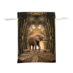 Sculpture Travel Outdoor Nature Elephant Lightweight Drawstring Pouch (m) by Wegoenart