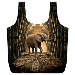 Sculpture Travel Outdoor Nature Elephant Full Print Recycle Bag (xxl) by Wegoenart