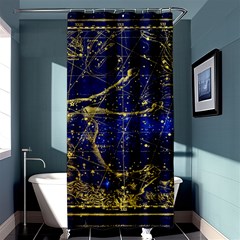 Constellation Horse Dolphin Shower Curtain 36  x 72  (Stall) 