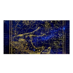 Constellation Horse Dolphin Satin Shawl 45  X 80  by Wegoenart