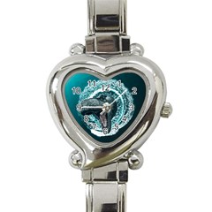 Dinosaur Sea Boat Fantasy Heart Italian Charm Watch by Wegoenart