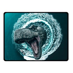 Dinosaur Sea Boat Fantasy Fleece Blanket (small) by Wegoenart