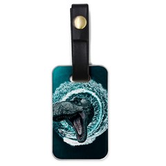 Dinosaur Sea Boat Fantasy Luggage Tag (one Side) by Wegoenart