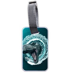 Dinosaur Sea Boat Fantasy Luggage Tag (two Sides) by Wegoenart