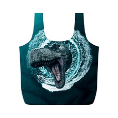 Dinosaur Sea Boat Fantasy Full Print Recycle Bag (m) by Wegoenart