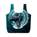 Dinosaur Sea Boat Fantasy Full Print Recycle Bag (M) Front