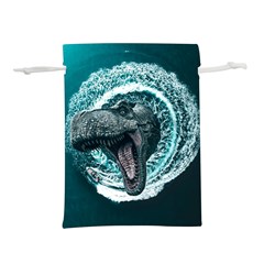 Dinosaur Sea Boat Fantasy Lightweight Drawstring Pouch (l) by Wegoenart