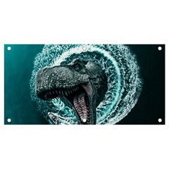 Dinosaur Sea Boat Fantasy Banner And Sign 4  X 2  by Wegoenart