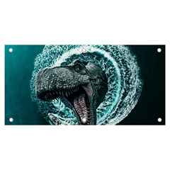 Dinosaur Sea Boat Fantasy Banner And Sign 6  X 3  by Wegoenart