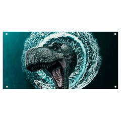 Dinosaur Sea Boat Fantasy Banner And Sign 8  X 4 