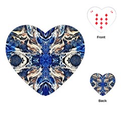 Gold On Cobalt Playing Cards Single Design (heart)