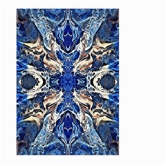 Gold On Cobalt Large Garden Flag (two Sides) by kaleidomarblingart