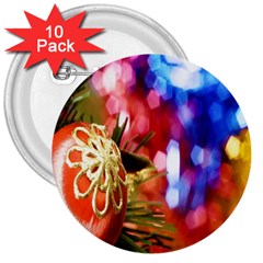 Christmas Decoration Ball 3  Buttons (10 Pack) 