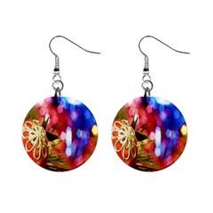 Christmas Decoration Ball Mini Button Earrings by artworkshop