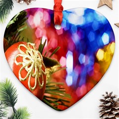 Christmas Decoration Ball Heart Ornament (two Sides) by artworkshop