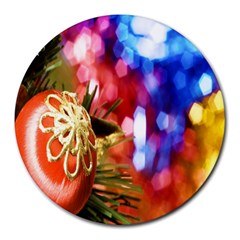 Christmas Decoration Ball Round Mousepads by artworkshop