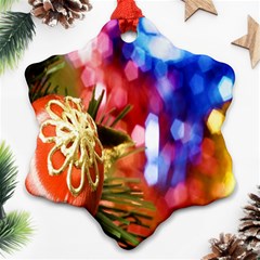 Christmas Decoration Ball Snowflake Ornament (two Sides) by artworkshop