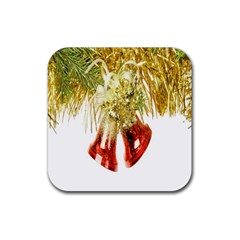 Christmas Decoration Close-up Rubber Coaster (square) by artworkshop