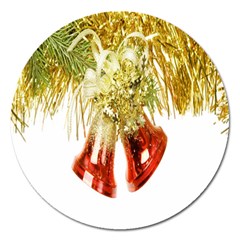 Christmas Decoration Close-up Magnet 5  (round) by artworkshop