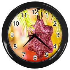 Christmas Decoration Star Wall Clock (black) by artworkshop