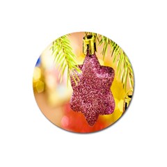 Christmas Decoration Star Magnet 3  (round) by artworkshop