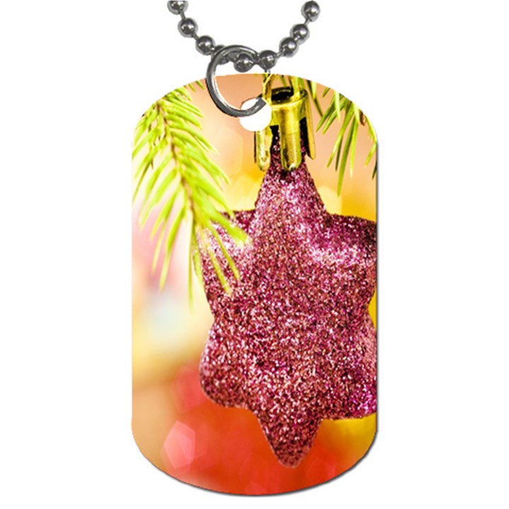 Christmas Decoration Star Dog Tag (One Side)