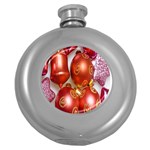 Christmas Decoration Star  3 Round Hip Flask (5 oz) Front