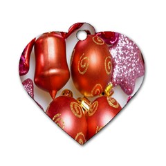 Christmas Decoration Star  3 Dog Tag Heart (one Side) by artworkshop