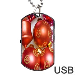 Christmas Decoration Star  3 Dog Tag Usb Flash (one Side) by artworkshop