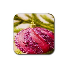 Christmas Decoration 7 Rubber Coaster (square) by artworkshop