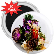 Christmas Decorations 3  Magnets (10 Pack) 