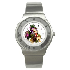 Christmas Decorations Stainless Steel Watch by artworkshop