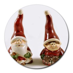 Christmas Figures 2 Round Mousepads by artworkshop