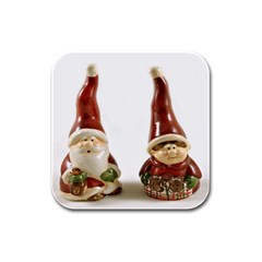 Christmas Figures 2 Rubber Square Coaster (4 pack)