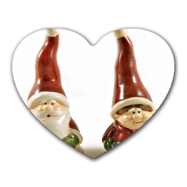 Christmas Figures 2 Heart Mousepads