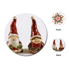 Christmas Figures 2 Playing Cards Single Design (round)