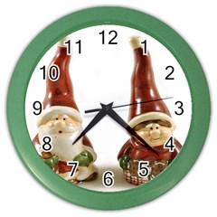 Christmas Figures 2 Color Wall Clock