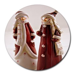 Christmas Figures 3 Round Mousepads