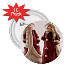 Christmas Figures 3 2.25  Buttons (10 pack) 