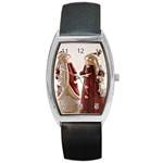 Christmas Figures 3 Barrel Style Metal Watch Front