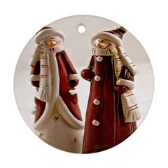 Christmas Figures 3 Round Ornament (Two Sides)