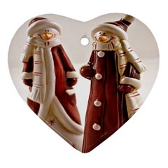 Christmas Figures 3 Heart Ornament (Two Sides)