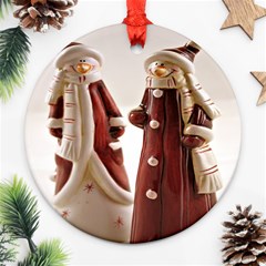 Christmas Figures 3 Round Ornament (two Sides) by artworkshop