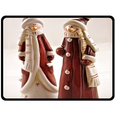 Christmas Figures 3 Fleece Blanket (Large) 