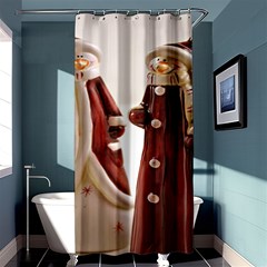 Christmas Figures 3 Shower Curtain 36  X 72  (stall)  by artworkshop