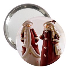 Christmas Figures 3 3  Handbag Mirrors