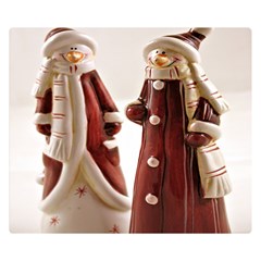 Christmas Figures 3 Double Sided Flano Blanket (Small) 